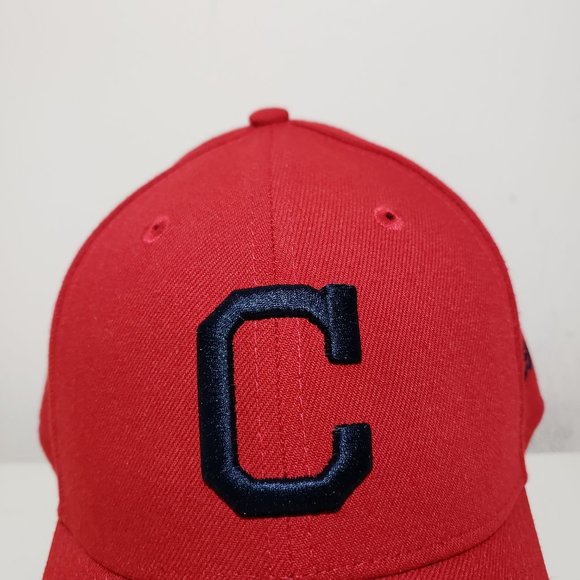 Cleveland Indians Guardians Hat Cap Strap Back Red New Era C Logo MLB Baseball - Picture 2 of 10